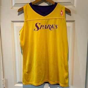 Yellow and Purple Sparks Basketball Jersey vtg #32 reversible WNBA NBA